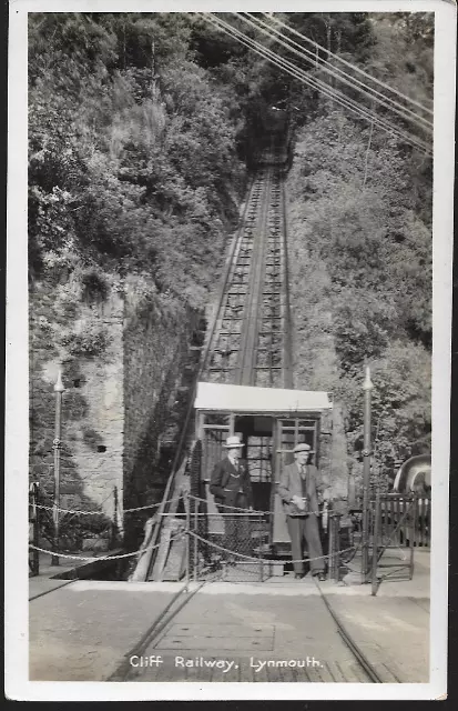 Lynmouth, Devon - Cliff (funicular) railway - nice RP postcard by Horton c.1920s