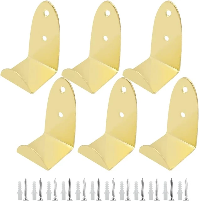 Staffe A U Per Parete 8 Pezzi - Ganci Per Esporre Piastrelle, Quadri, Specchi, Con Viti E Tasselli (Nero, XL) - Foto 11