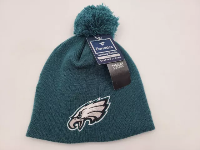NWT Philadelphia Eagles Fanatics Winter Knit Beanie Hat Cap Men Women NFL Green