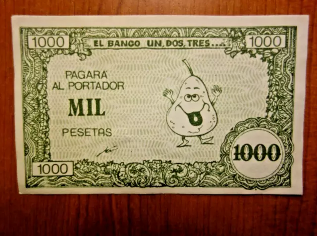 Billete 1000 pesetas juego antiguo El banco Un dos tres vintage años 80 recuerdo