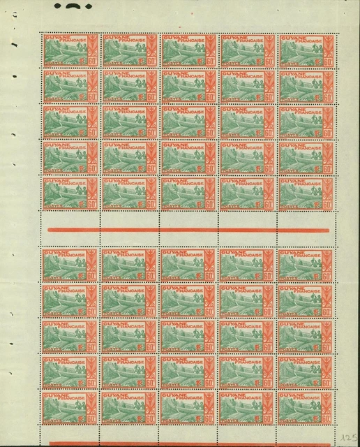 French Guiana 1939- MNH stamps. Yvert Nr.: 160. Sheet of 50... (EB) AR1-01188