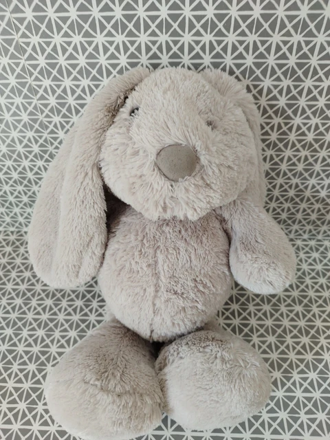 Doudou peluche lapin gris 35 cm Maisons du Monde