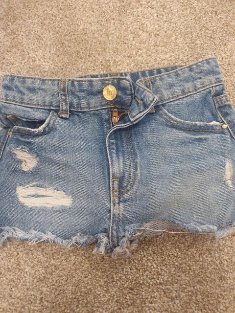 Girls Denim clothes Bundle Age 5-6 Playsuit Dress And Shorts River Island Next 3