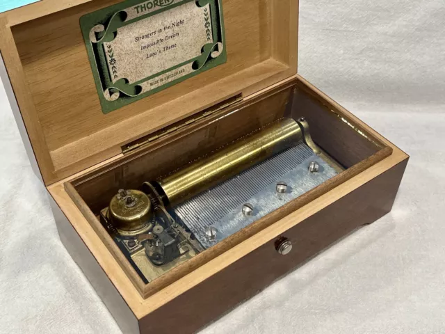 Swiss THORENS (pre Reuge) 3/72 Music Box ~Mid Century Classics~ Walnut, VIDEO Swiss THORENS (pre Reuge) 3/72 Music Box ~Mid Century Classics~ Walnut, VIDEO