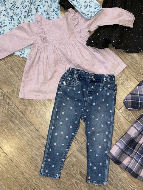 NEXT Tu George bambine autunno inverno pacchetto abito jeans top età 12-18 3