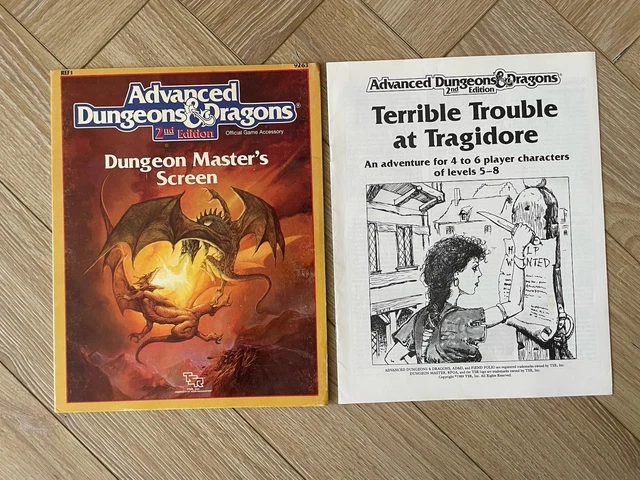 ADVANCED DUNGEONS & Dragons AD&D 2nd Edition Dungeon Master’s Screen ...