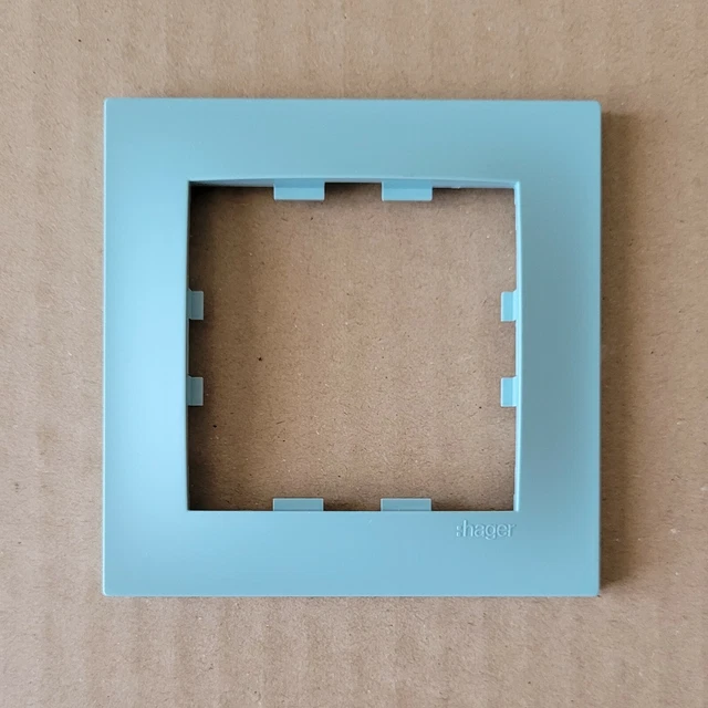 1 Plaque 1 poste Kallysta POP - coloris OPALE - HAGER WKN431