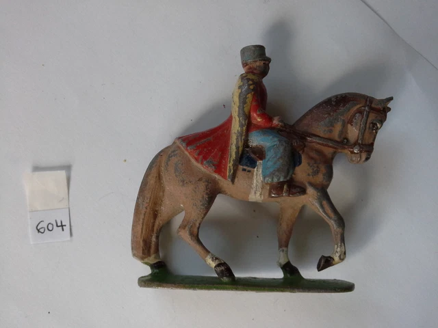 Figurine Quiralu Ancienne - Spahi à Cheval En Plomb/alu - Occasion, Collection Jouet Miniature