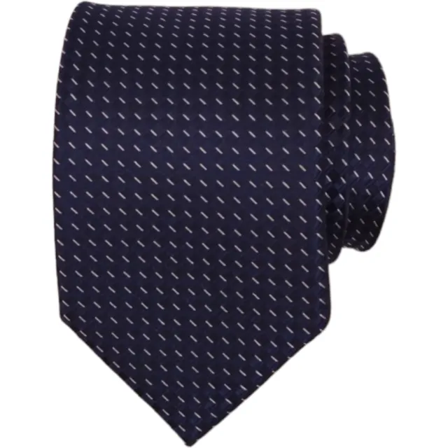 ALARA Mens Classic Tie 3.15 Navy Blue 100% Silk Woven Designer Dress Necktie $80