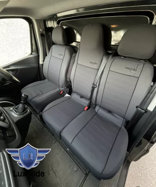 TAILORED SEAT COVERS For RENAULT TRAFIC PANEL VAN 2015 - 2024 FABRIC