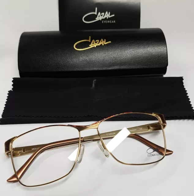 Cazal  Damen  Brille eckig gold braun MOD. 4288 Titanium col.003 53/14 135 NEU