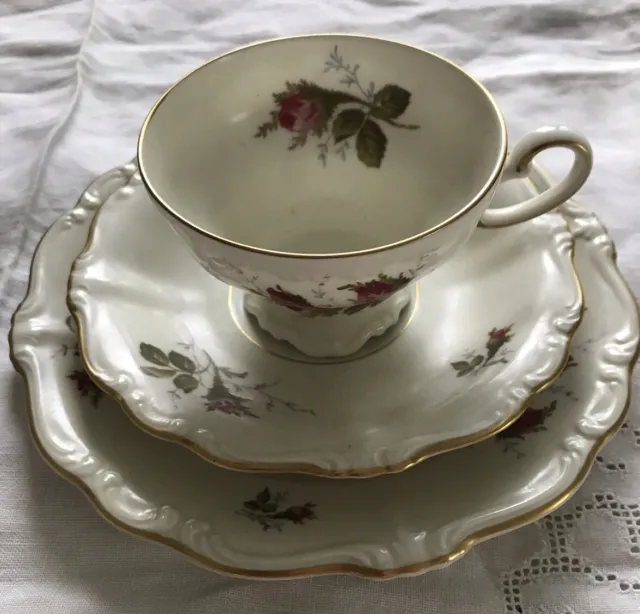 Vintage Rosenthal Porcelain SELB-GERMANY POMPADOUR Trio Plate Cup & Saucer.