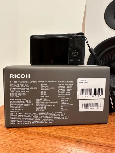 Ricoh GR III Digital Camera Black 658 Shutter Count 9