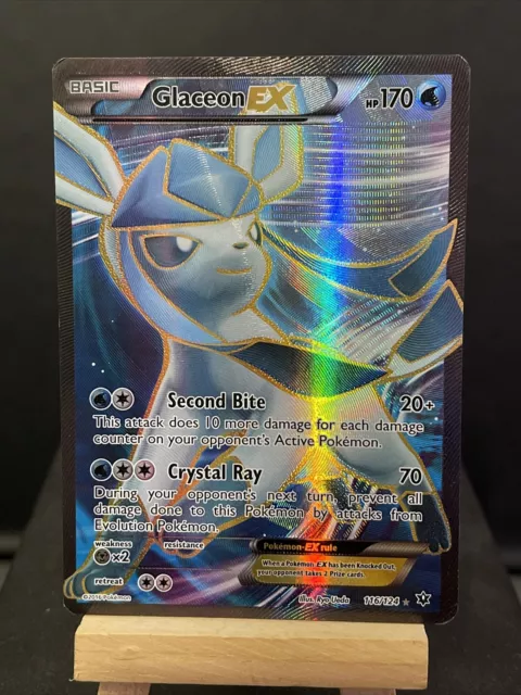 Pokémon Karte Glaceon EX 116/124 Full Art Fates Collide gespielt