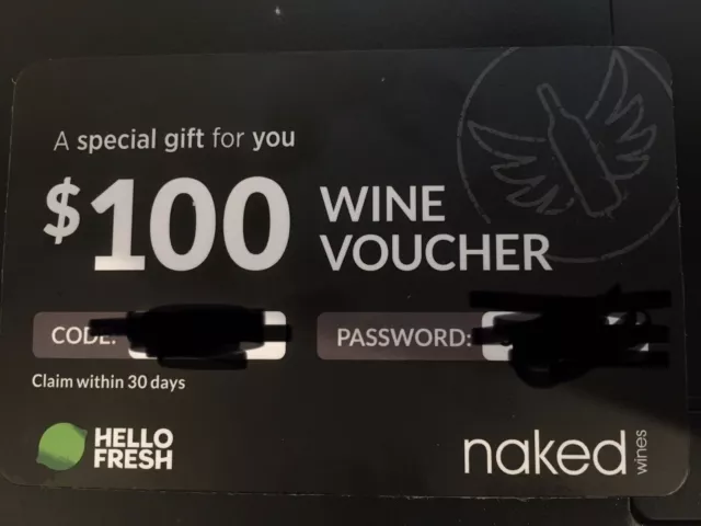 $100 Naked Wines Voucher (Electronic Copy Or Local Pick Up)