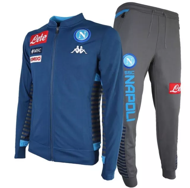 1 Tuta acetata SSC Napoli Kappa con cappuccio blu kid 2019/20 sottocosto bambini