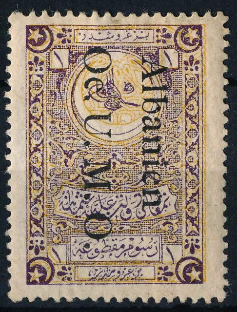 ALBANIA 1915, AUSTRIA OCCUP., 1pi. OTTOMAN REVENUE OVERPRINTED Oc. UMO. R! #A740