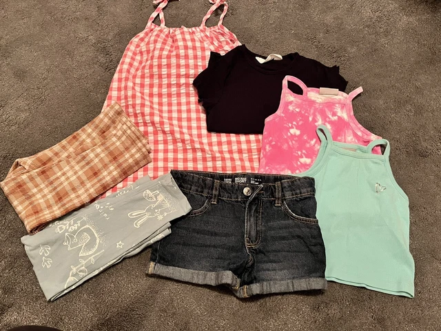 Mixed bundle girls clothes age 5-6 crop top leggings dress Next H&M