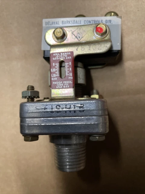 Delaval Barksdale Controls E1S-H15 5-15 PSI Pressure Switch