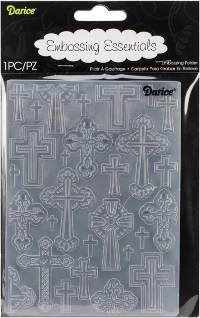 Darice CROSSES Embossing Folder 🌸 For Cuttlebug, Sizzix etc