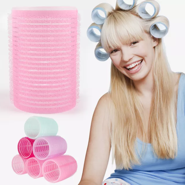 Self Grip Rollers Cling Stick Hair Curler Curls Wave Styling Salon Setting Tool