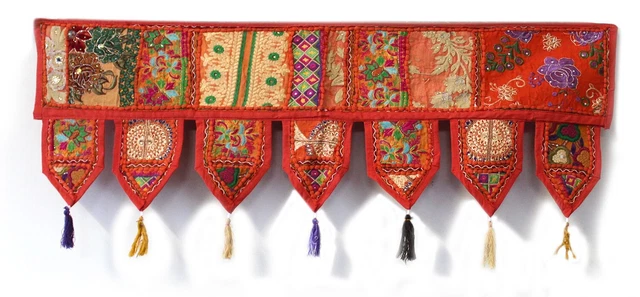 Finestra Toran Decorazione Stanza Patchwork Finestra Decorativa Valances Porta Appesa a Parete 39"