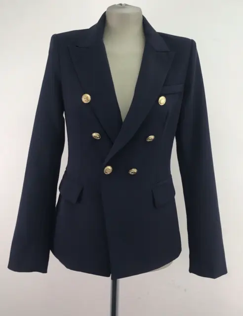 ATTENTIF Paris Blazer, ladies, double breasted, navy blue, UK10 EU38 US6