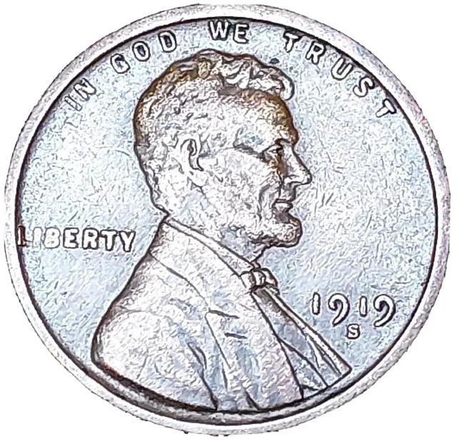 1919-S Lincoln Wheat One Cent Penny ~ Better Date/Grade