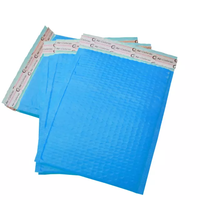 AirnDefense Any Size Blue Poly Bubble Mailers Plastic Shipping Padded Envelopes