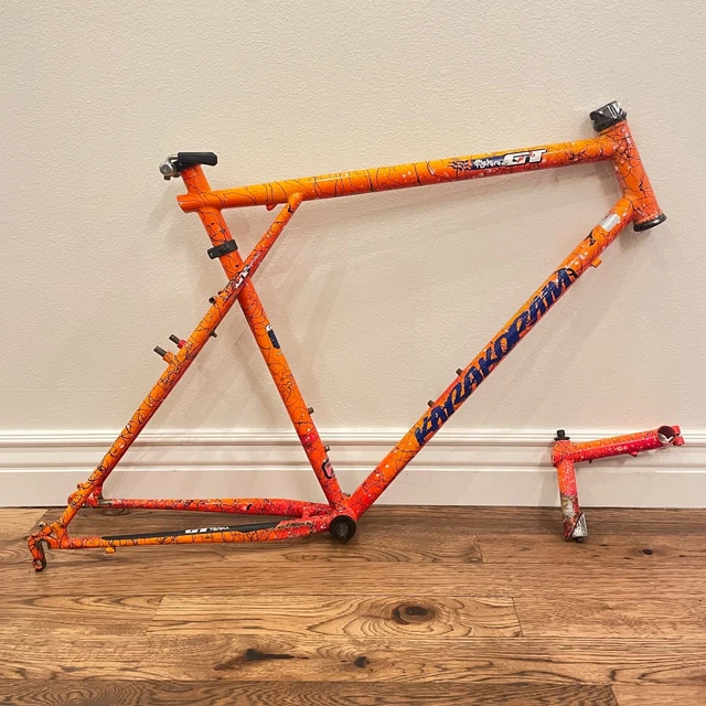 GT KARAKORAM VINTAGE Mountain Bike Frame Stem Tiger Inferno
