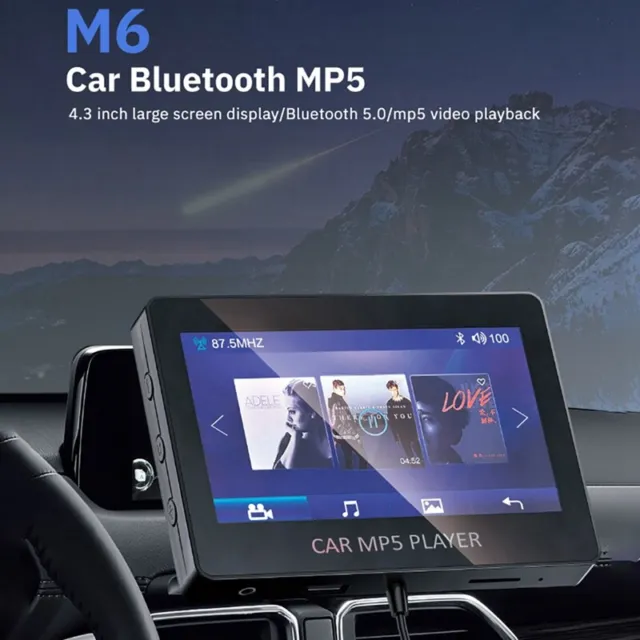 Lettore MP5 auto Bluetooth 5.0 trasmettitore FM supporto lettore musicale disco TF S9W1