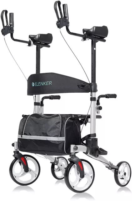 2023 ELENKER Upright Walker Folding Rollator Walker Stand Up Walking Medical Aid 2023 ELENKER Upright Walker Folding Rollator Walker Stand Up Walking Medical Aid