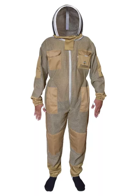 🐝Three layer ultra ventilated Brown beekeeping bee suit professional protection