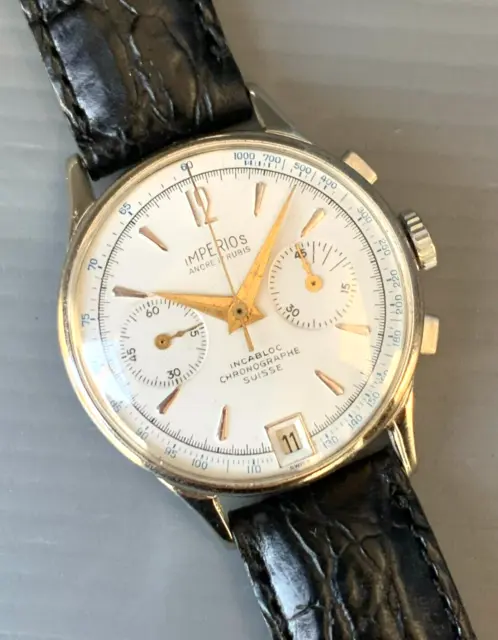 IMPERIOS Chronograph Swiss - Watch Montre Uhr  Orologio Vintage - Landeron 189 2