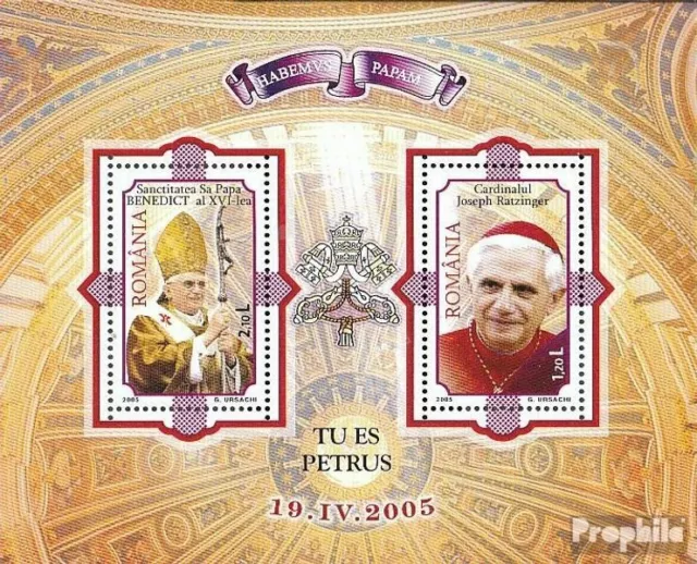 Rumania Bloque 359 (completa edición) nuevo con goma original 2005 Papa benedict