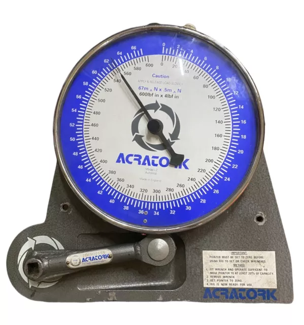 AcraTork Dial Torque Analyzer 0-600lbs Model L2!!!