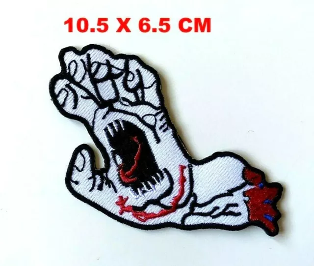 Santa Cruz Screaming Hand Skateboard Iron on Sew On patch jacket Leather