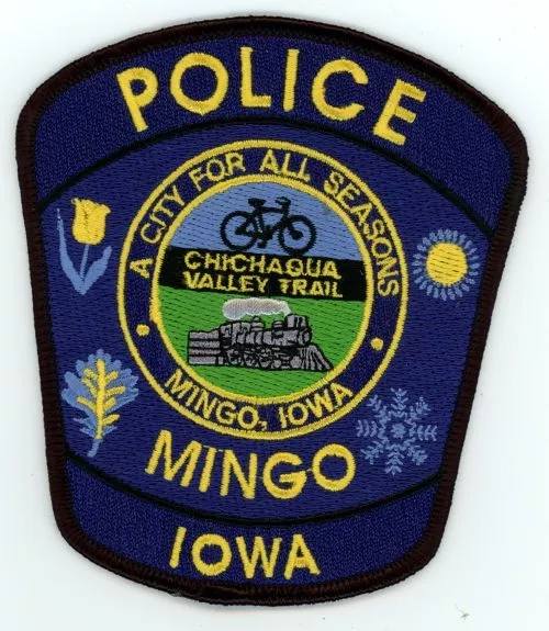 Iowa Ia Mingo Police Nice Shoulder Patch Train Sheriff