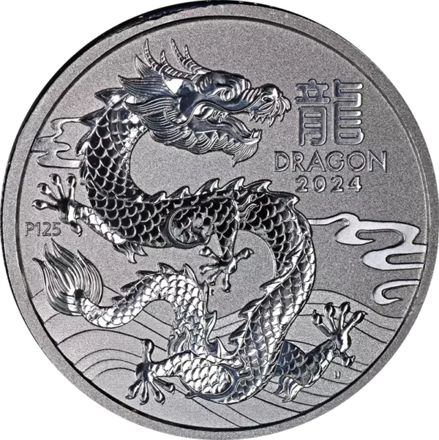 2024 Australia 1 oz Platinum - Lunar Dragon Series III - BU STOCK