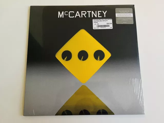 PAUL McCARTNEY III Yellow w/ Black Splatter Vinyl Record LP Limited to 3333 New