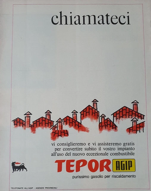 Agip Tepor  * Advert Pubblicita' D'epoca Advertis Adv-Motor