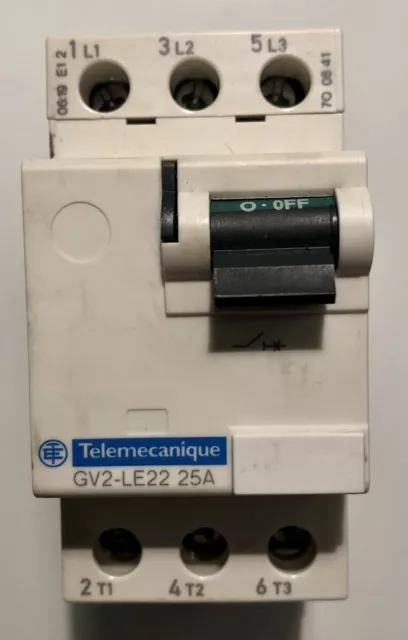 telemecanique magnetic circuit Breaker GV2LE22 25a Contactor Schneider Electric