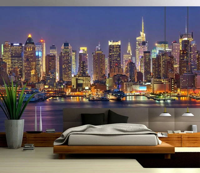 3d City Night Building 35135na Wallpaper Wall Murals Removable Wallpaper Fay Eur 2689 Picclick Fr