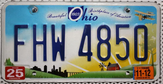 usa Ohio nummernschild Auto Kennzeichen KFZ Schild US License Plate # FHW 4850