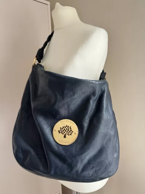 MULBERRY DARIA HOBO Bag Navy Blue Good Condition 57.00