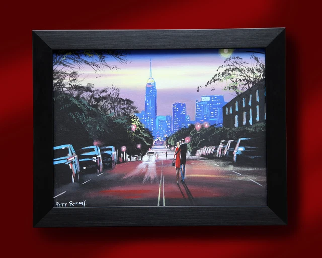 Original Fino Arte Pintura Al Óleo Por Pete Rumney 'Heading For The Ciudad'