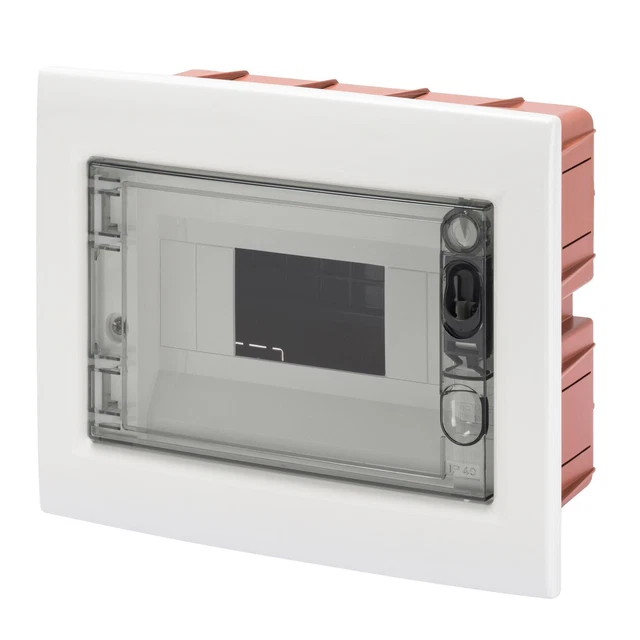 Tableau d'encastrement Gewiss avec porte fumée - 8 modules GW40604