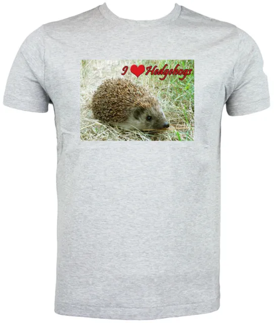 I Love Hedgehogs T shirt, WILDLIFE - Choice of size & colour! 3
