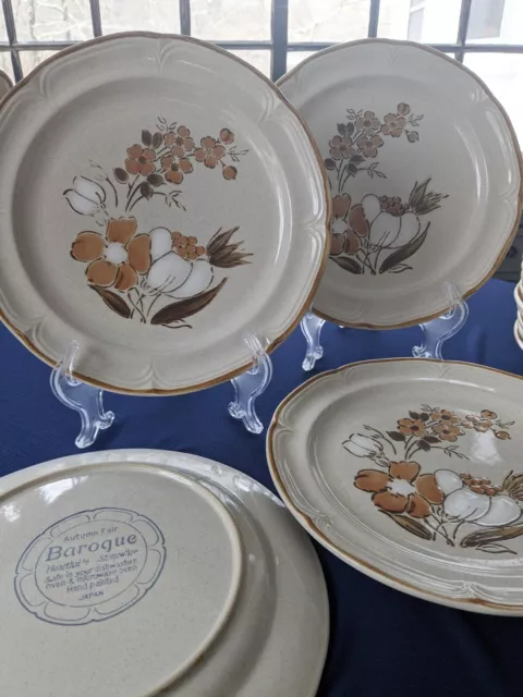Baroque Autumn Fair Stoneware 10 Inch Dinner Plates (Set Of 4) #4