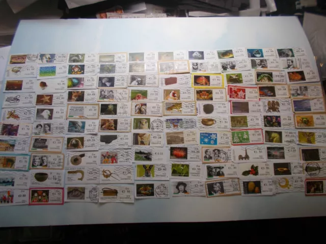 Quality Packet of 100 Different Used Eire~Ireland~Post & Go~ Stamps~On Paper~B